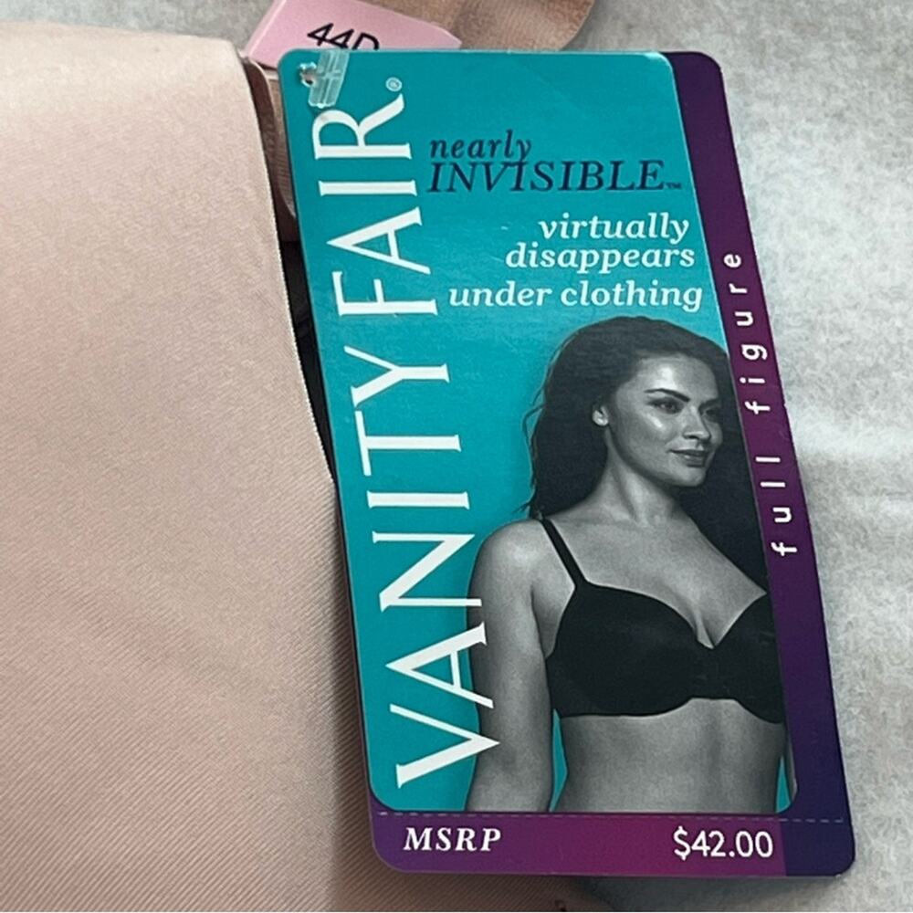 NWT Vanity Fair Nearly Invisible Underwire Bra Full Figure 44D - Picture 3 of 8
